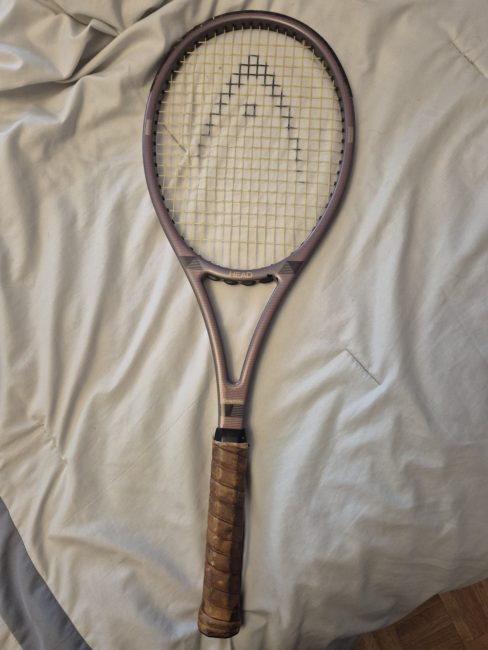 Vintage AMF HEAD Composite Edge Graphite Tennis Racquet 4 1/4 Grip USA Brown